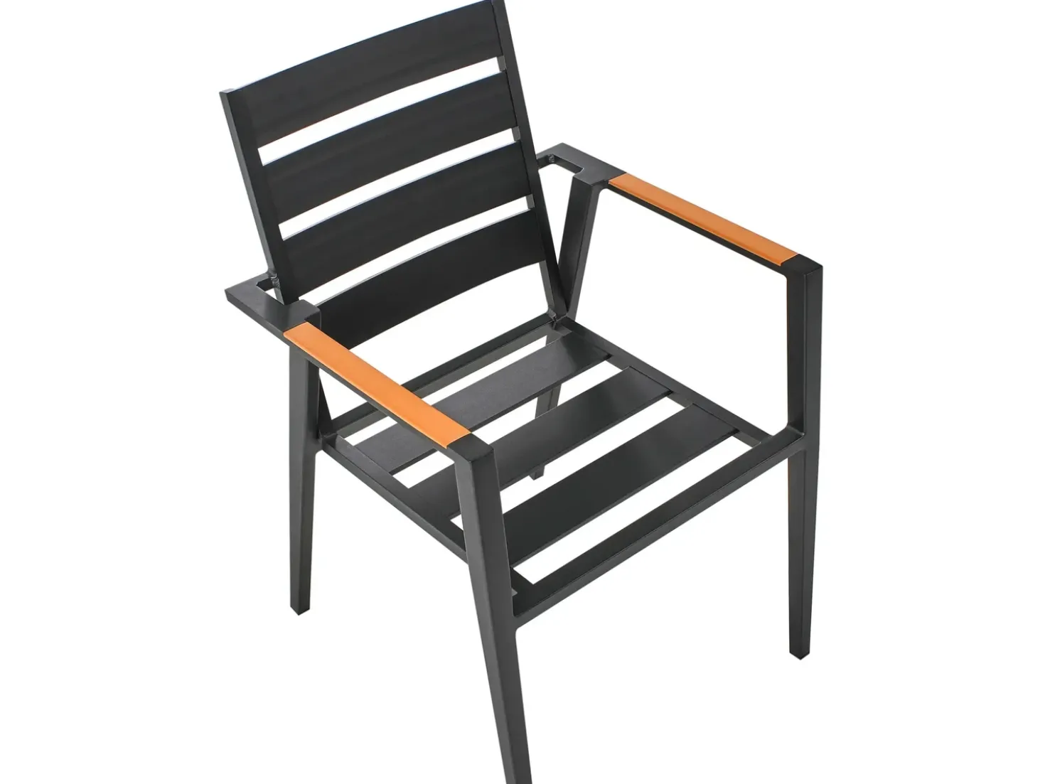 Set da pranzo da giardino 4 posti MALETTO/TAVIANO con cuscini Metallo Nero