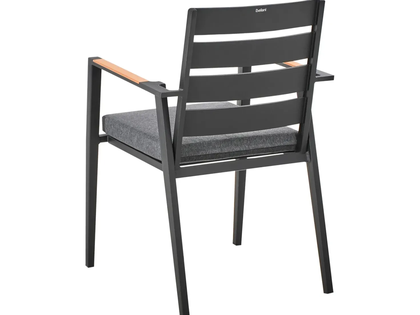 Set da pranzo da giardino 4 posti MALETTO/TAVIANO con cuscini Metallo Nero