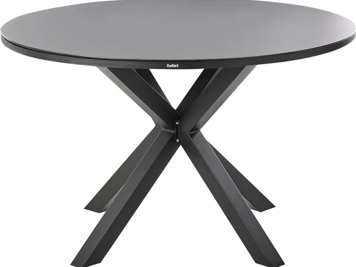 Set da pranzo da giardino 4 posti MALETTO/TAVIANO con cuscini Metallo Nero