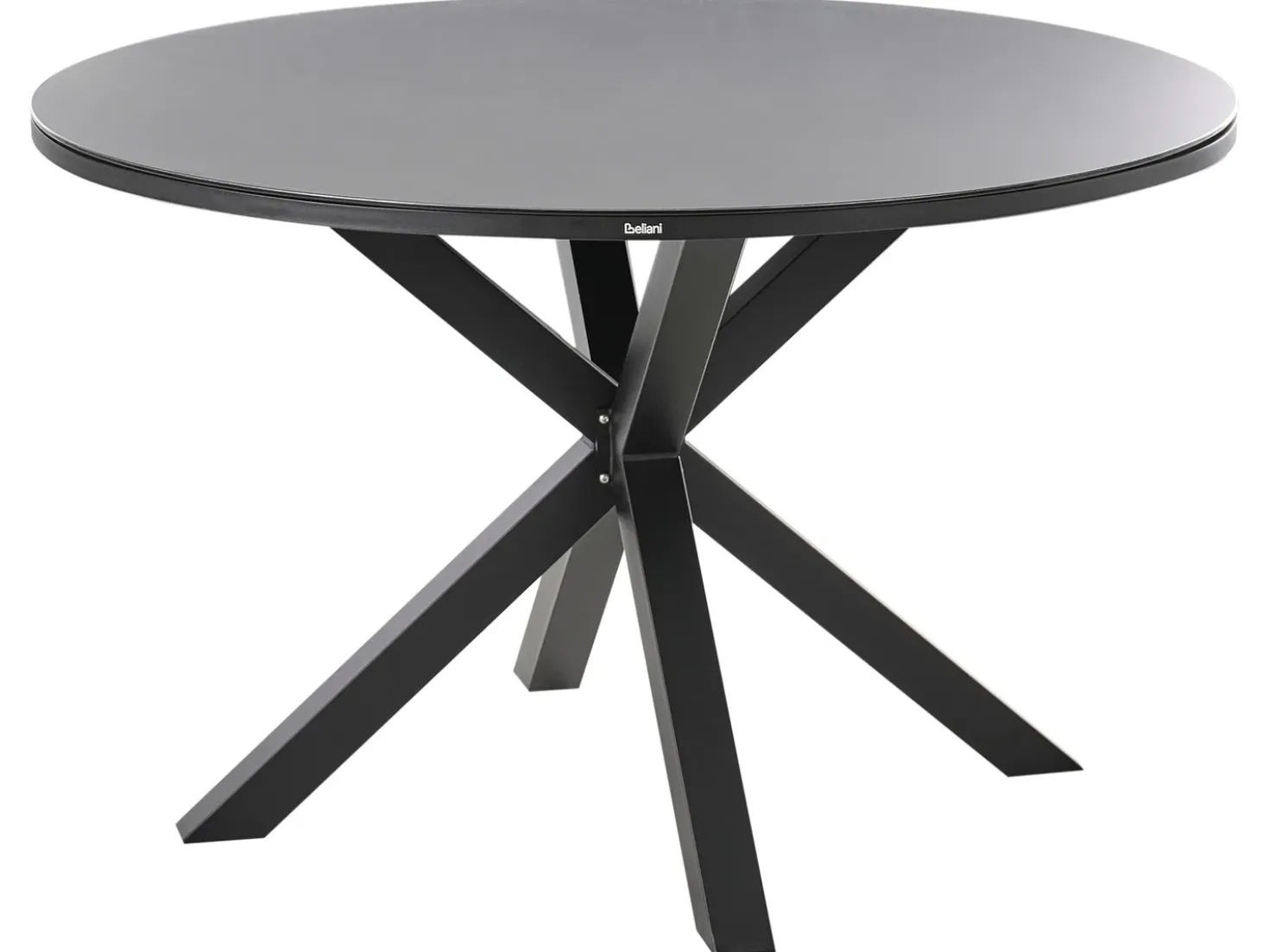 Set da pranzo da giardino 4 posti MALETTO/TAVIANO con cuscini Metallo Nero