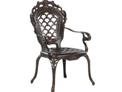 Set da pranzo da giardino 6 posti LIZZANO con cuscini Metallo Marrone scuro