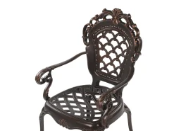 Set da pranzo da giardino 6 posti LIZZANO con cuscini Metallo Marrone scuro