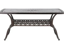 Set da pranzo da giardino 6 posti LIZZANO con cuscini Metallo Marrone scuro