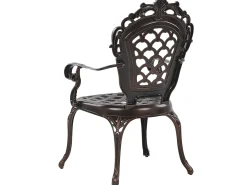 Set da pranzo da giardino 6 posti LIZZANO con cuscini Metallo Marrone scuro