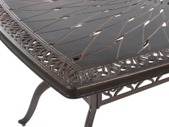 Set da pranzo da giardino 6 posti LIZZANO con cuscini Metallo Marrone scuro
