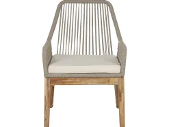 Set da pranzo da giardino 6 posti OLBIA con cuscini Beige