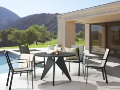 Set da pranzo da giardino 4 posti OLMETTO/BUSSETO Metallo Nero