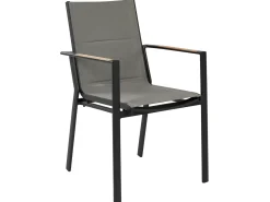 Set da pranzo da giardino 4 posti OLMETTO/BUSSETO Metallo Nero
