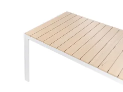 Set da pranzo da giardino con panche 6 posti COMO Beige