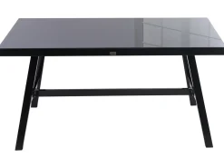 Set da pranzo da giardino 4 posti CANETTO con cuscini Metallo Nero