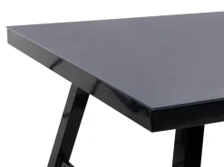 Set da pranzo da giardino 4 posti CANETTO con cuscini Metallo Nero