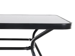 Set da pranzo da giardino 6 posti LIVO Metallo Nero