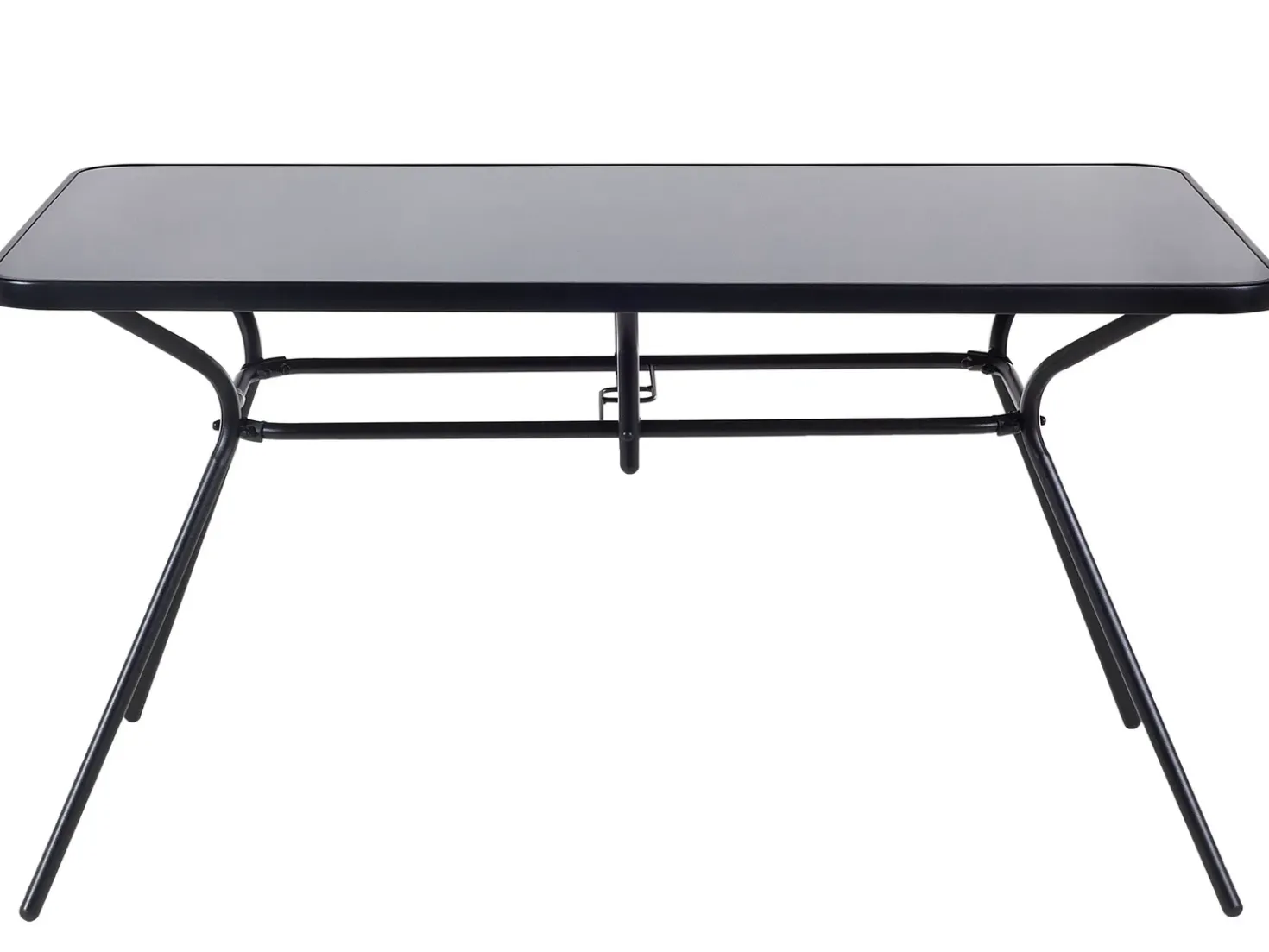 Set da pranzo da giardino 6 posti LIVO Metallo Nero