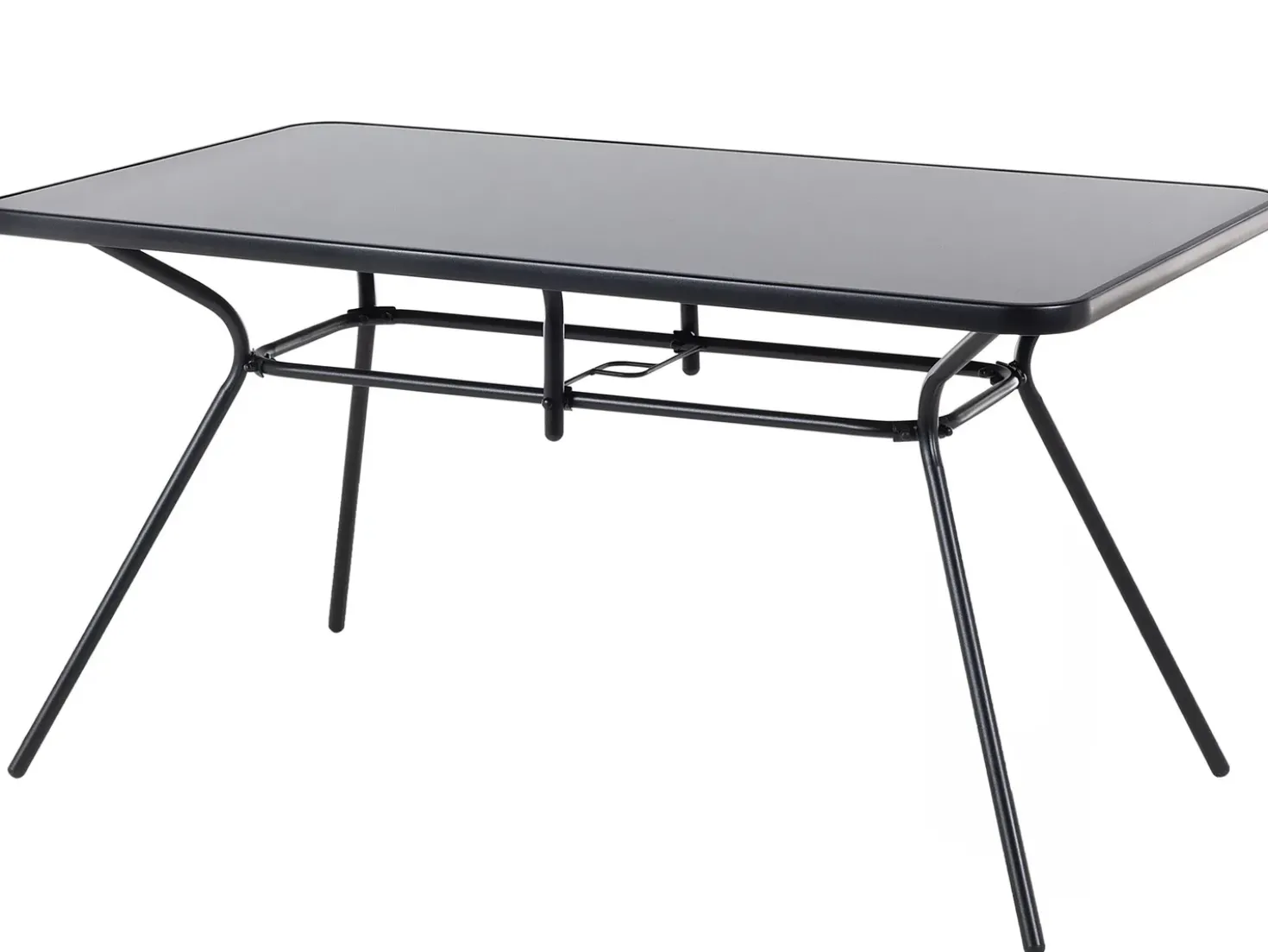 Set da pranzo da giardino 6 posti LIVO Metallo Nero