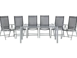Set da pranzo da giardino 6 posti CATANIA Nero