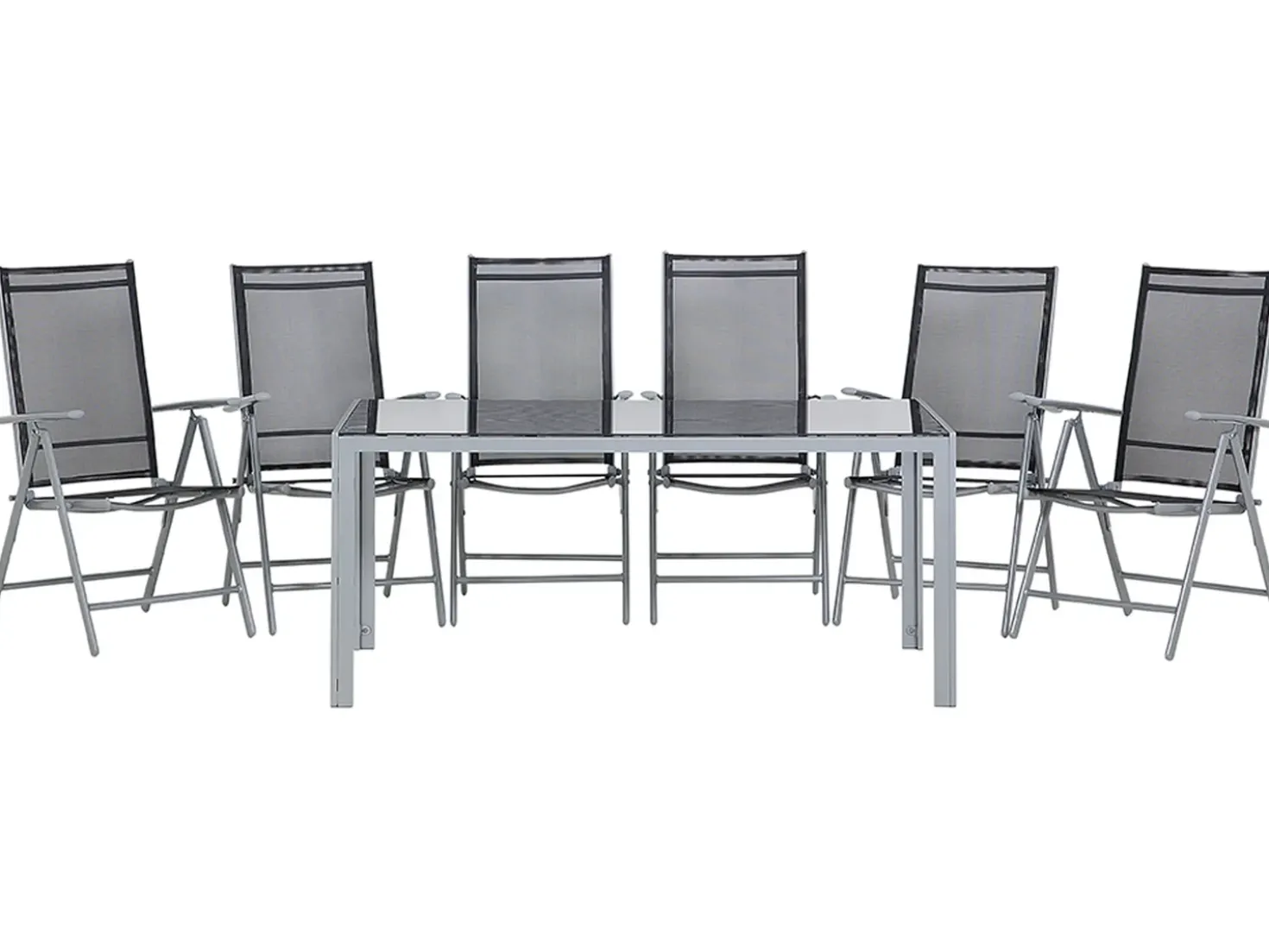 Set da pranzo da giardino 6 posti CATANIA Nero