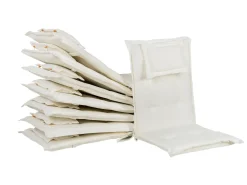 Set da pranzo da giardino 8 posti MAUI con cuscini Legno d'acacia Bianco sporco