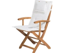 Set da pranzo da giardino 8 posti MAUI con cuscini Legno d'acacia Bianco sporco