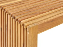 Set da pranzo da giardino con panche e sgabelli 4 posti BELLANO Legno d'acacia Marrone