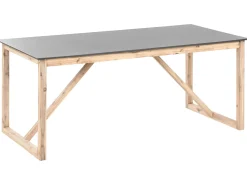 Set da pranzo da giardino con panche NOTTERI Cemento Grigio