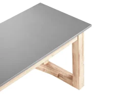 Set da pranzo da giardino con panche NOTTERI Cemento Grigio