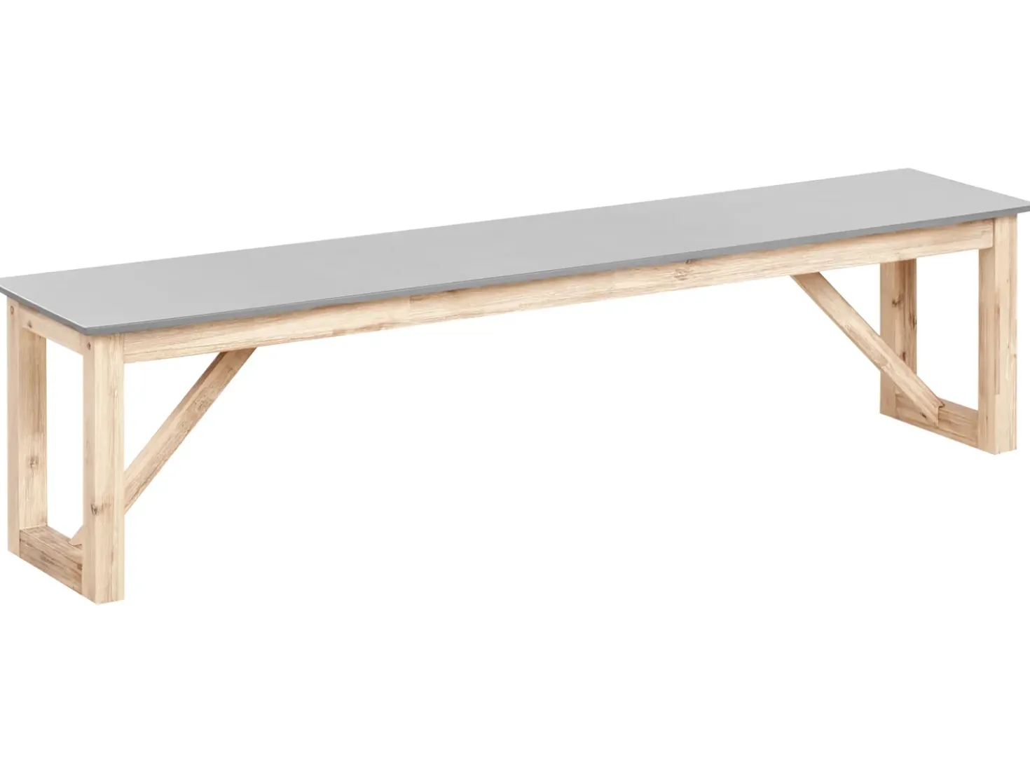 Set da pranzo da giardino con panche NOTTERI Cemento Grigio