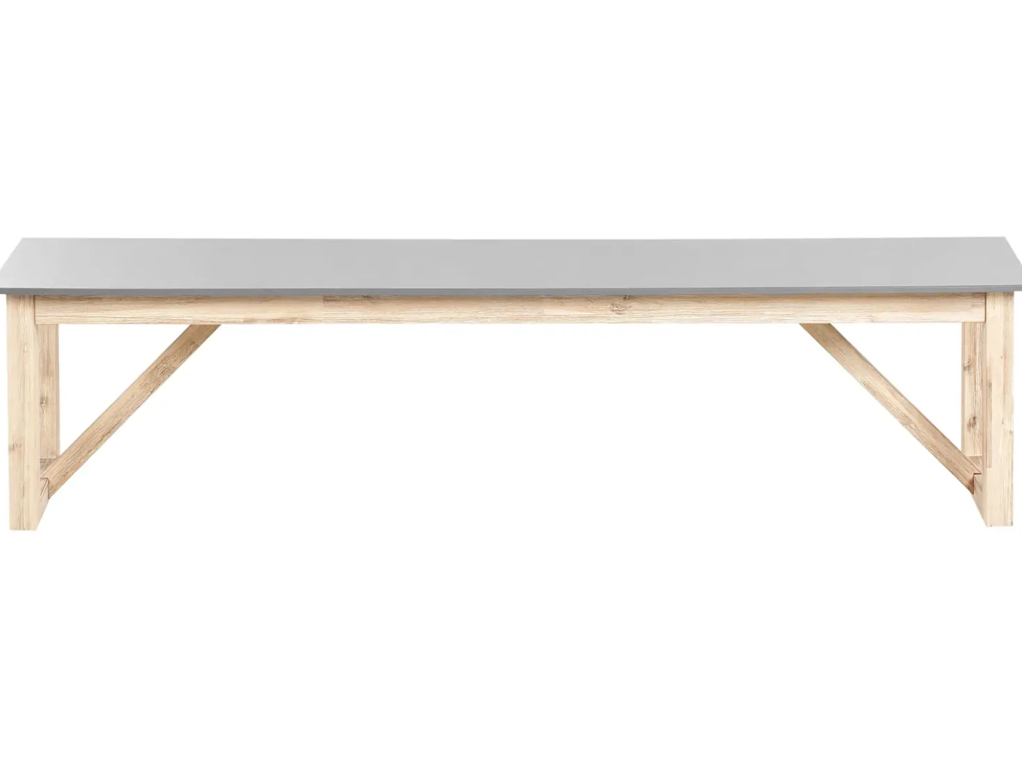 Set da pranzo da giardino con panche NOTTERI Cemento Grigio