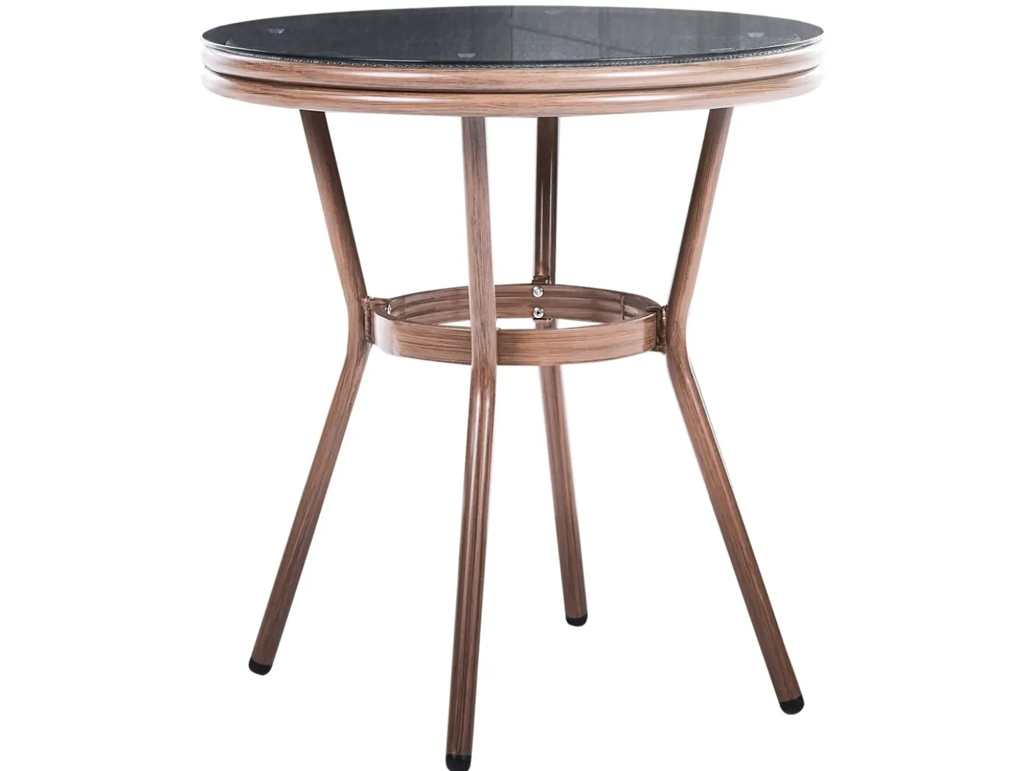 Set da pranzo da giardino 4 posti RIFREDDO Rattan sintetico (PE) Grigio