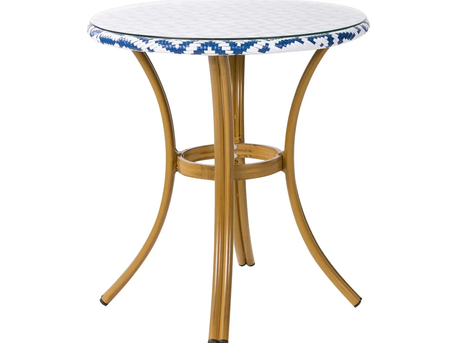 Set da pranzo da giardino 4 posti RIFREDDO Rattan sintetico (PE) Blu