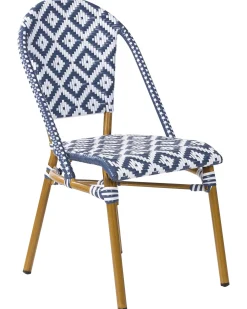 Set da pranzo da giardino 4 posti RIFREDDO Rattan sintetico (PE) Blu