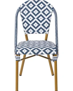 Set da pranzo da giardino 4 posti RIFREDDO Rattan sintetico (PE) Blu
