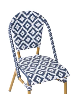 Set da pranzo da giardino 4 posti RIFREDDO Rattan sintetico (PE) Blu