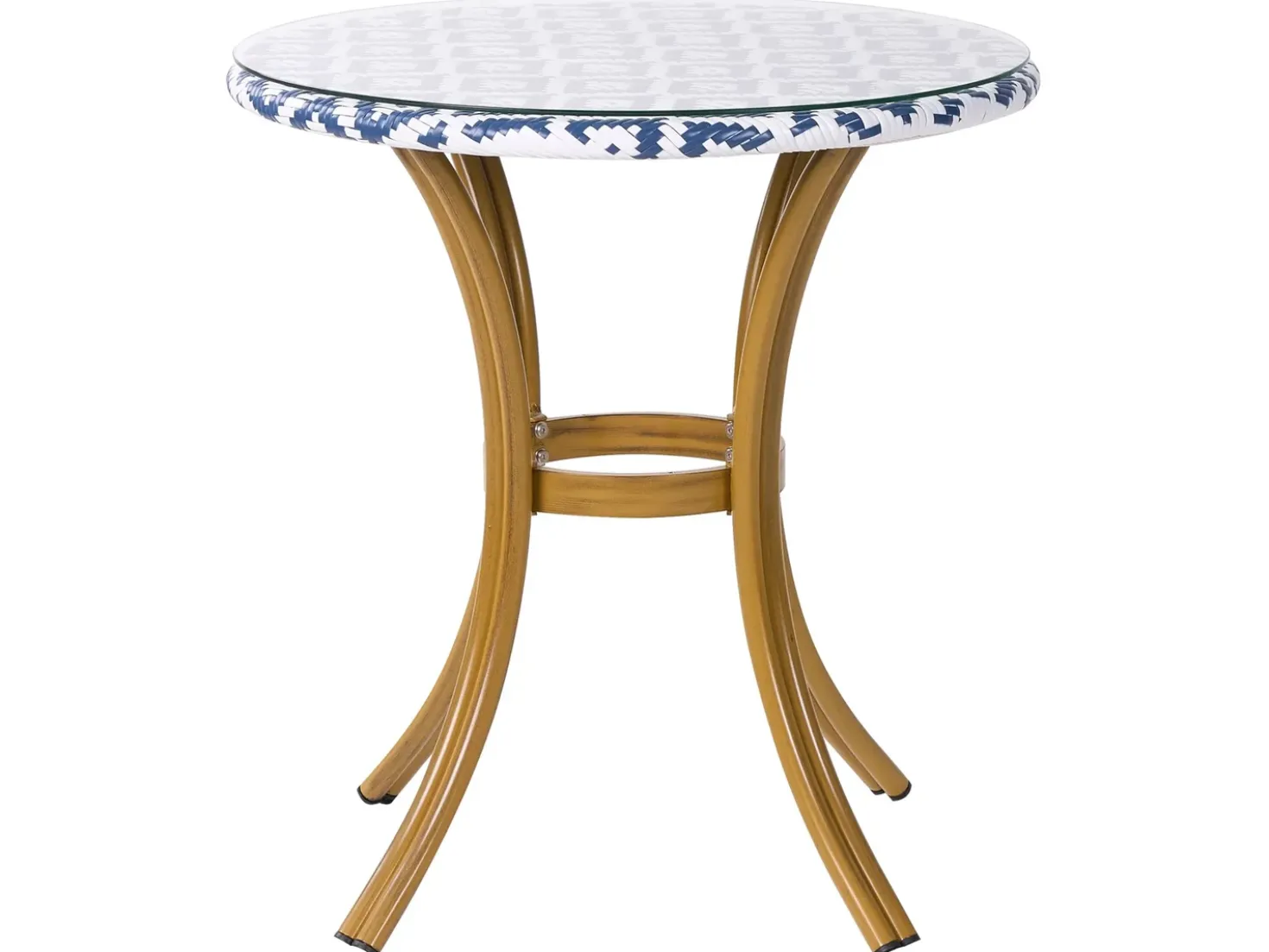 Set da pranzo da giardino 4 posti RIFREDDO Rattan sintetico (PE) Blu