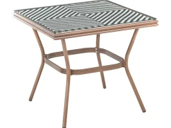 Set da pranzo da giardino 4 posti CASPRI Rattan sintetico (PE) Nero/Bianco