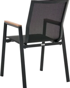 Set da pranzo da giardino 4 posti TIANO Metallo Nero
