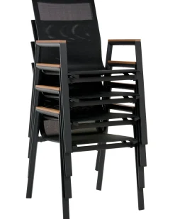 Set da pranzo da giardino 4 posti TIANO Metallo Nero