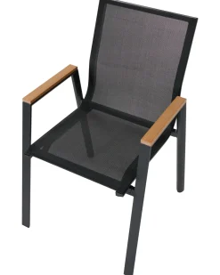 Set da pranzo da giardino 4 posti TIANO Metallo Nero