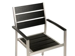 Set da pranzo da giardino 6 posti VERNIO Nero/Argento