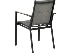 Set da pranzo da giardino 4 posti MALETTO/BUSSETO Vetro Nero