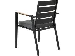 Set da pranzo da giardino 4 posti OLMETTO/TAVIANO con cuscini Metallo Nero
