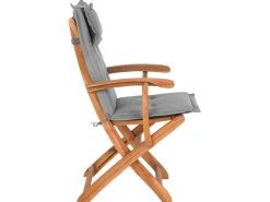 Set da pranzo da giardino 8 posti MAUI con cuscini Legno d'acacia Grigio