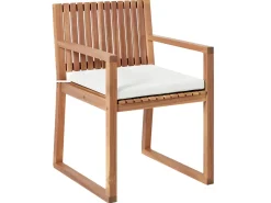 Set da pranzo da giardino 8 posti SASSARI II PREMIUM Legno di acacia certificato Bianco sporco