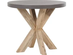 Set da pranzo da giardino 4 posti OLBIA con cuscini Cemento Nero