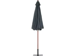 Set da pranzo da giardino 6 posti AMANTEA con Ombrellone Legno d'acacia Grigio