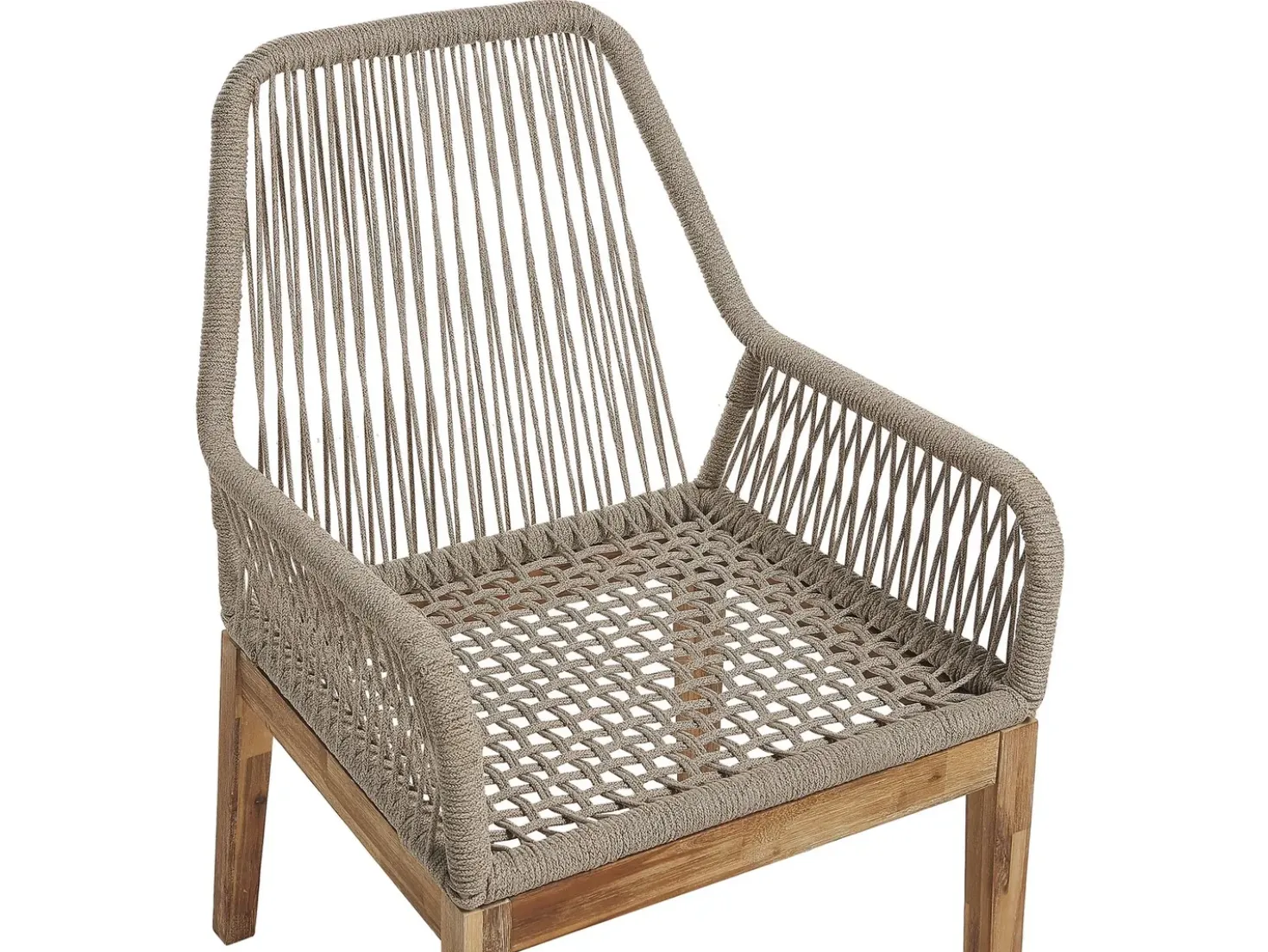 Set da pranzo da giardino 4 posti OLBIA con cuscini Cemento Beige