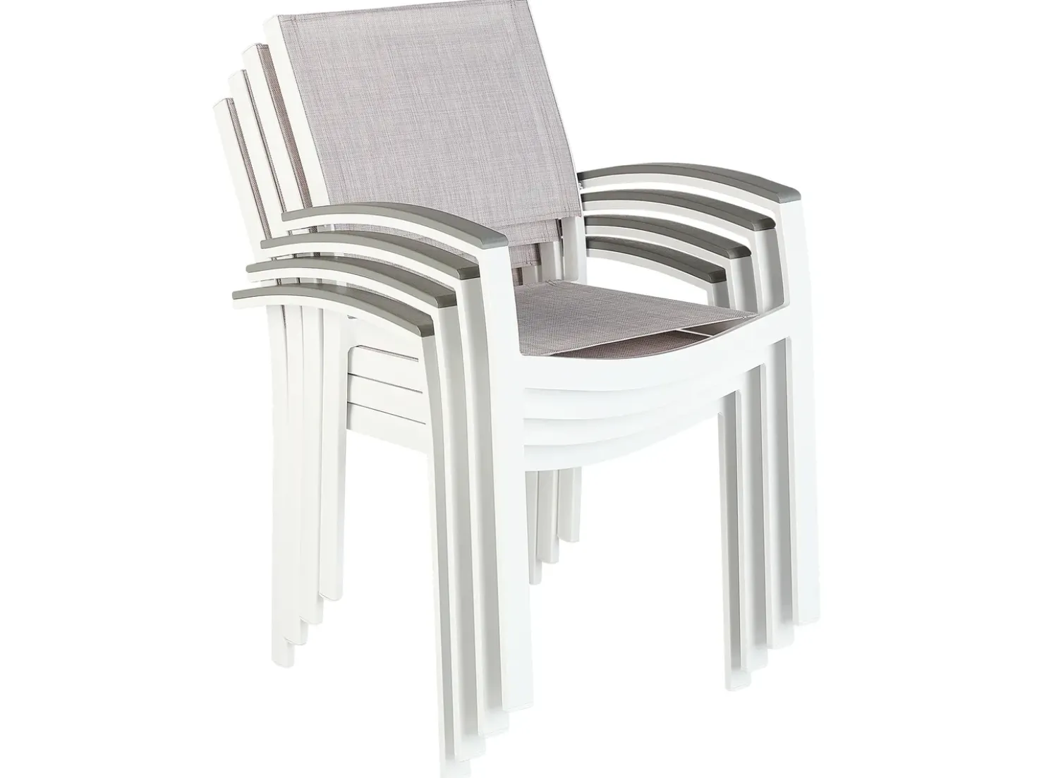 Set da pranzo da giardino 8 posti PERETA Metallo Grigio
