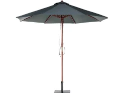 Set da pranzo da giardino 8 posti MAUI con Ombrellone Legno d'acacia Bianco sporco
