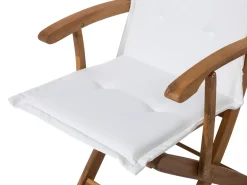 Set da pranzo da giardino 8 posti MAUI con Ombrellone Legno d'acacia Bianco sporco