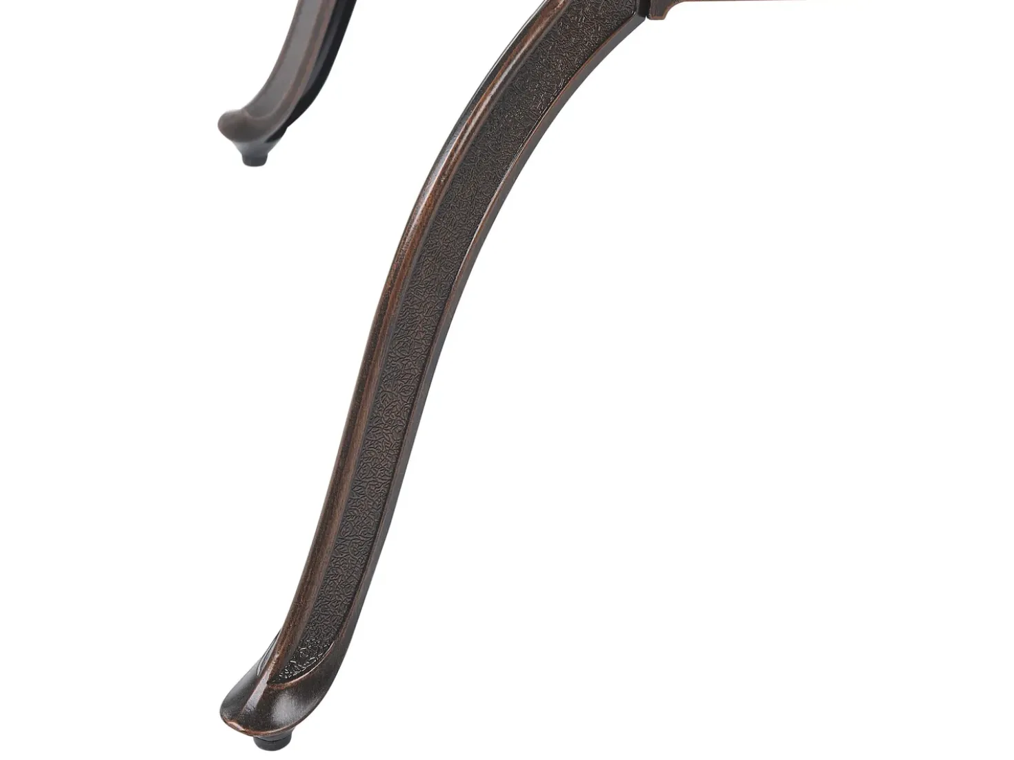 Set da pranzo da giardino 4 posti SALENTO con Ombrellone (16 opzioni) Metallo Marrone scuro