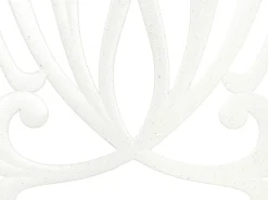 Set da pranzo da giardino 4 posti ANCONA con cuscini Metallo Bianco sporco